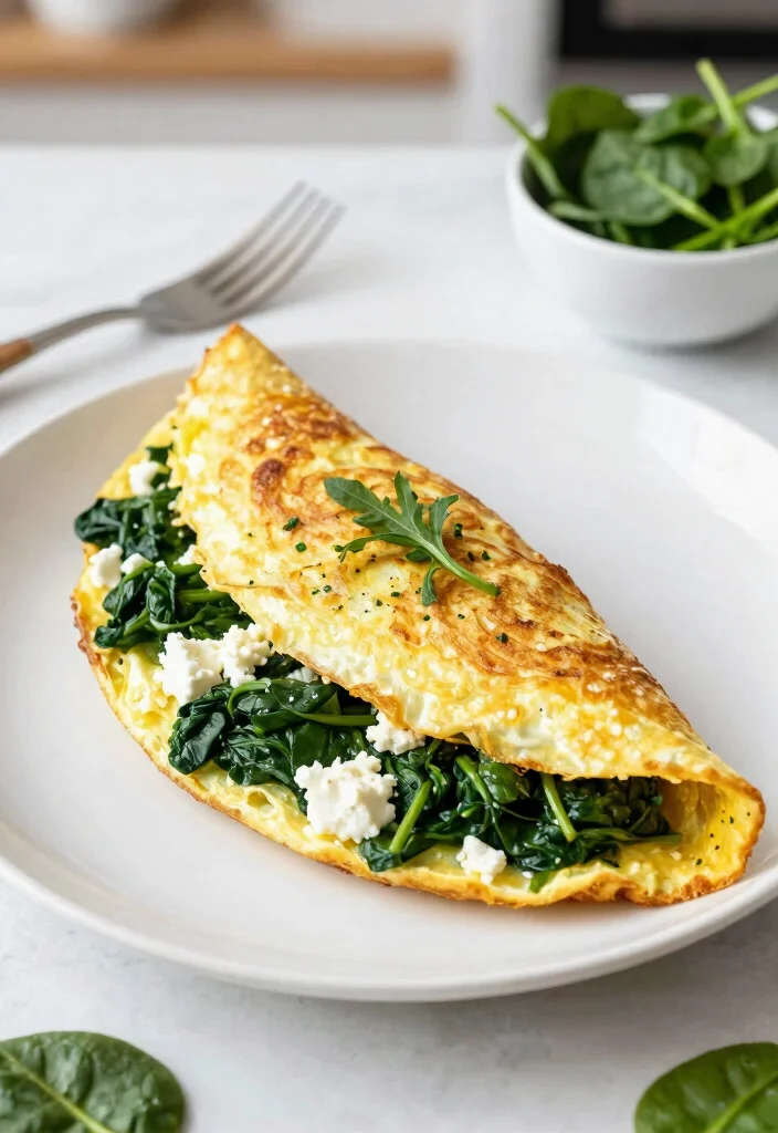 14 Easy Breakfast Recipes That Will Kickstart Your Day with Nutrition! - 4. Spinach and Feta Omelette 1