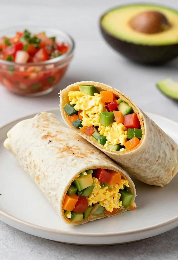14 Easy Breakfast Recipes That Will Kickstart Your Day with Nutrition! - 9. Egg and Veggie Breakfast Burrito 1
