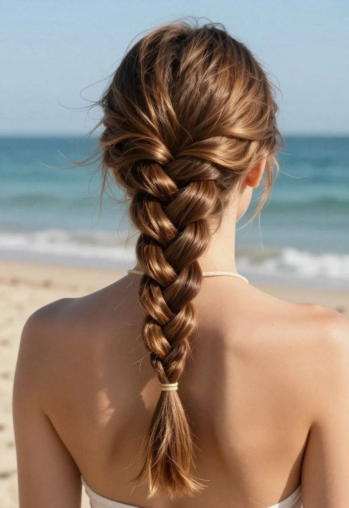 15 Secure Hairstyles to Go Swimming Without Getting Awful Tangles - 8. Side Braid 1