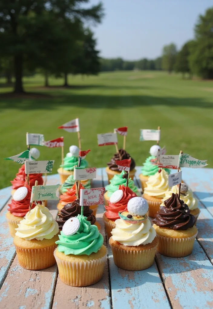16 Golf Cupcake Designs: Mini Treats for Your Next Golf Event - 11. Signature Golf Cupcakes 1