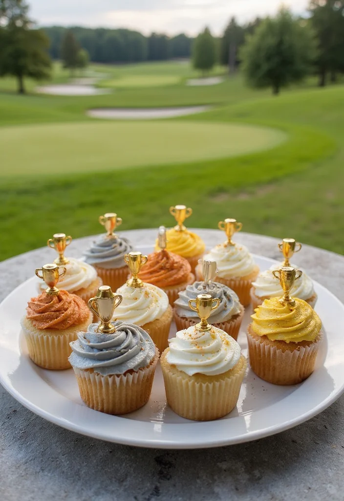 16 Golf Cupcake Designs: Mini Treats for Your Next Golf Event - 13. Golf Celebration Cupcakes 1