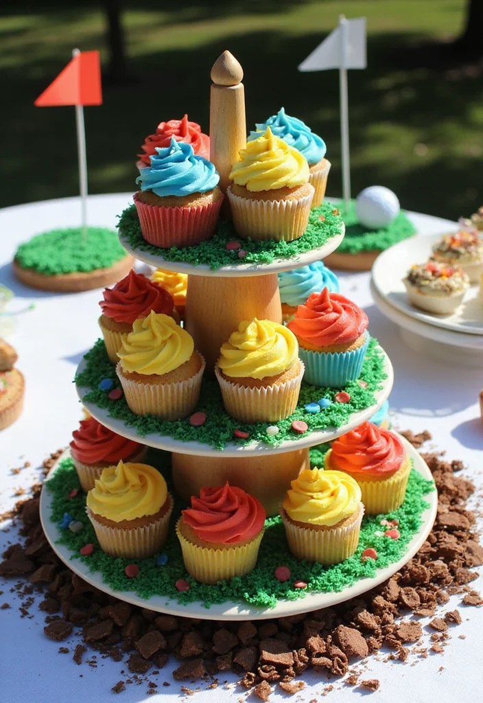 16 Golf Cupcake Designs: Mini Treats for Your Next Golf Event - 2. Golf Tee Cupcakes 1