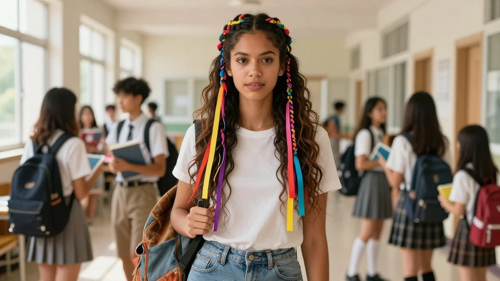 18 Aesthetic Hairstyles with Ribbon to Rock Back to School - Golfing Goal