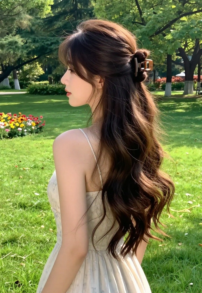 18 Claw Clip Summer Updo Hairstyles You Can Do in Seconds - 1. The Classic Claw Clip Bun 1