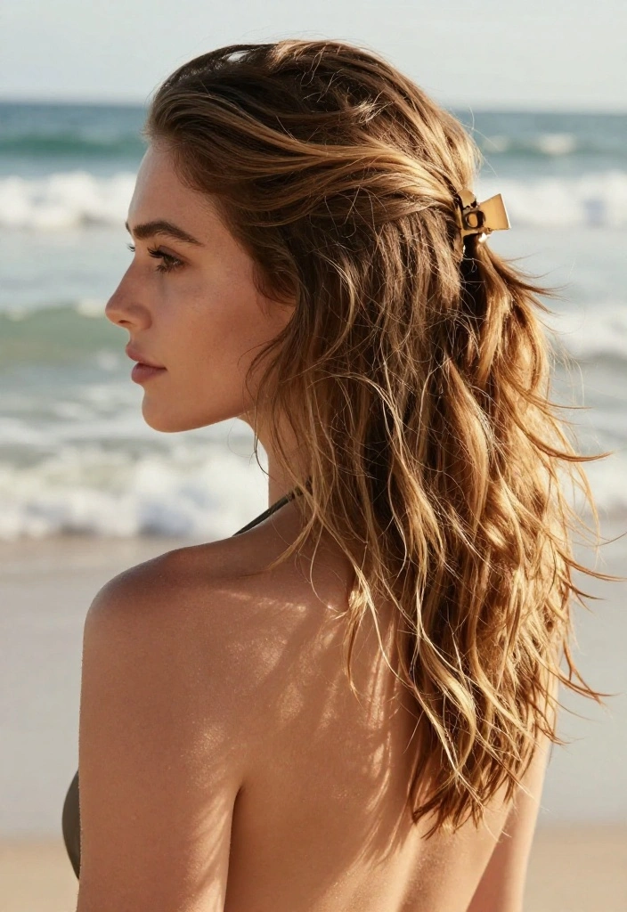 18 Claw Clip Summer Updo Hairstyles You Can Do in Seconds - 12. Layered Claw Clip Style 1