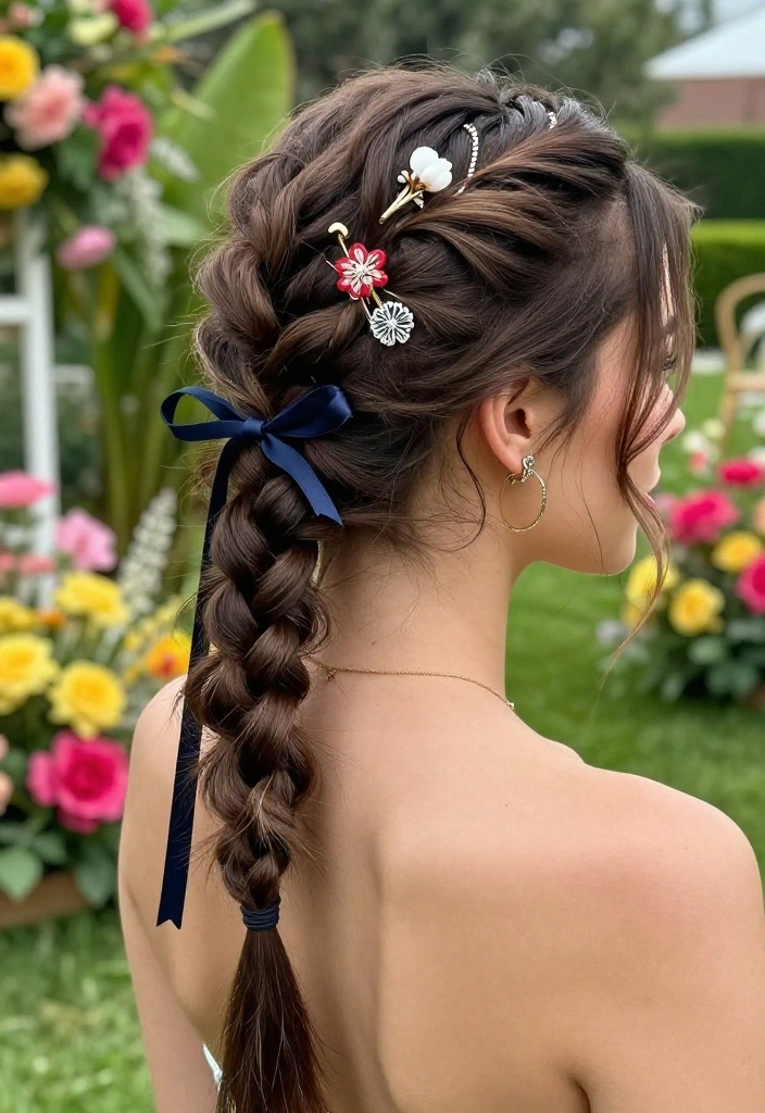 18 Claw Clip Summer Updo Hairstyles You Can Do in Seconds - 18. Claw Clip Updo with Accessories 1