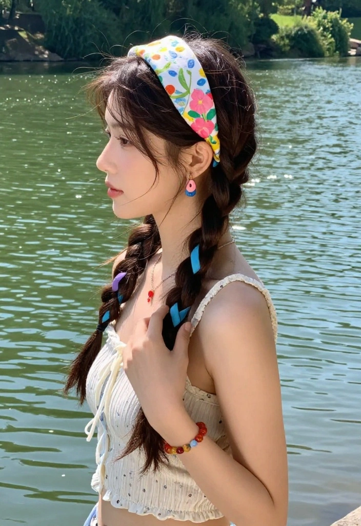 18 Cute Bandana Lake Hairstyles You Absolutely Must Try - 3. Braided Bandana Braid 1