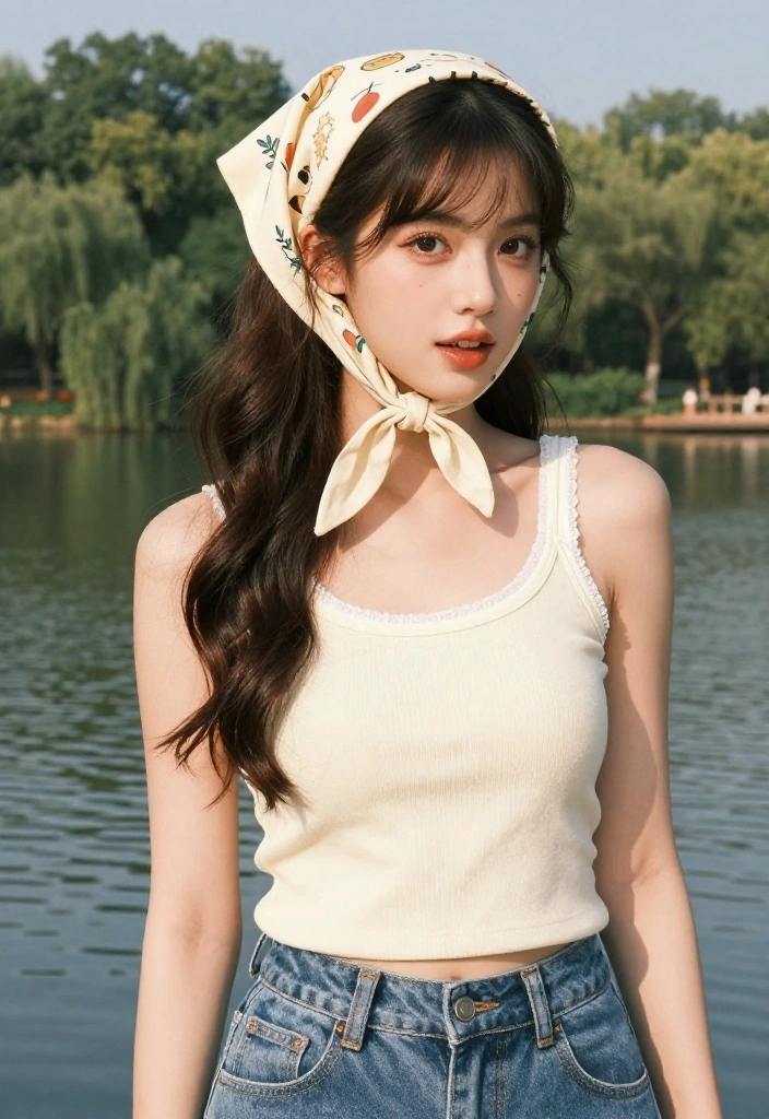 18 Cute Bandana Lake Hairstyles You Absolutely Must Try - 4. Vintage Bandana Hairstyles 1