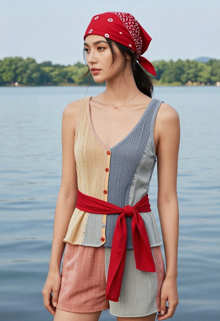18 Cute Bandana Lake Hairstyles You Absolutely Must Try - 8. Bandana Scarf Tie 1