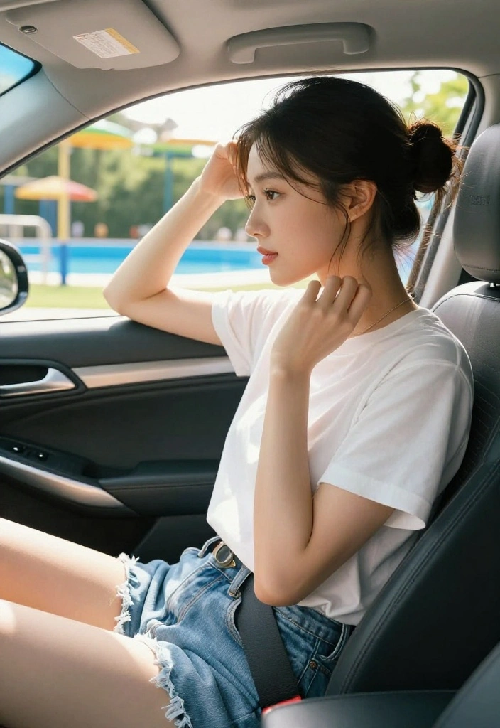 18 Easy Waterpark Hairstyles You Can Do Quickly in the Car - 16. Quick Side Bun 1