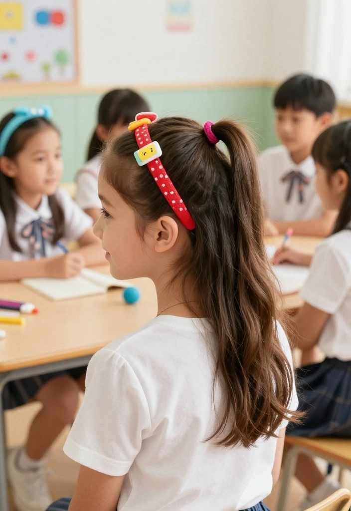 18 Fun Back to School Hairstyles That Take Under 5 Minutes - 13. Cute Headband Tuck 1