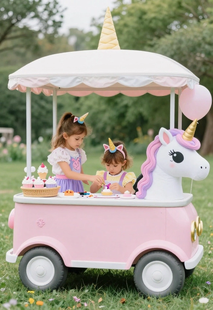 18+ Golf Cart Birthday Party Decor Ideas Your Kids Will Love - 12. Magical Unicorn Party 1