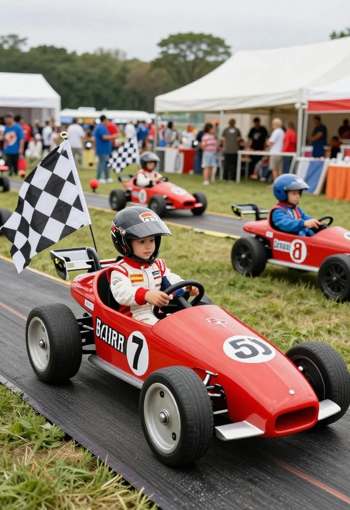 18+ Golf Cart Birthday Party Decor Ideas Your Kids Will Love - 3. Vintage Race Day 1