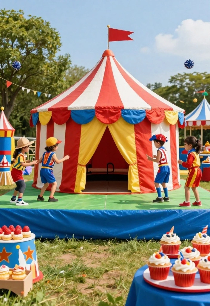 18+ Golf Cart Birthday Party Decor Ideas Your Kids Will Love - 6. Circus Spectacular 1