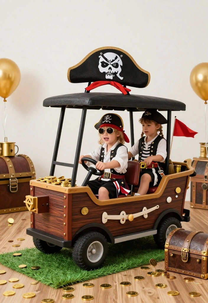 18+ Golf Cart Birthday Party Decor Ideas Your Kids Will Love - 9. Pirate Treasure Hunt 1