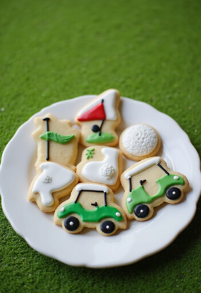 18 Golf Themed Desserts: Cakes, Cookies, and Treats for Any Event - 3. Par-Fect Sugar Cookies 1
