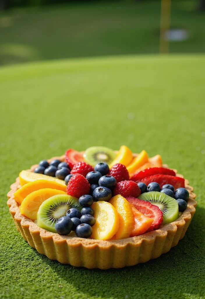 18 Golf Themed Desserts: Cakes, Cookies, and Treats for Any Event - 7. Golfer's Delight Fruit Tart 1