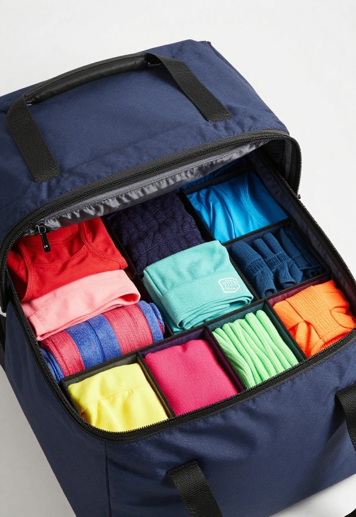18 Gym Bag Organization Ideas to Keep All Your Essentials in Perfect Order - 1. Use Packing Cubes for Clothes 1