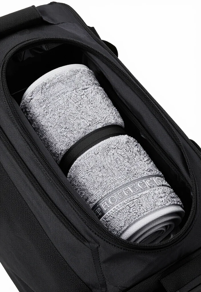 18 Gym Bag Organization Ideas to Keep All Your Essentials in Perfect Order - 10. Use a Compact Towel 1