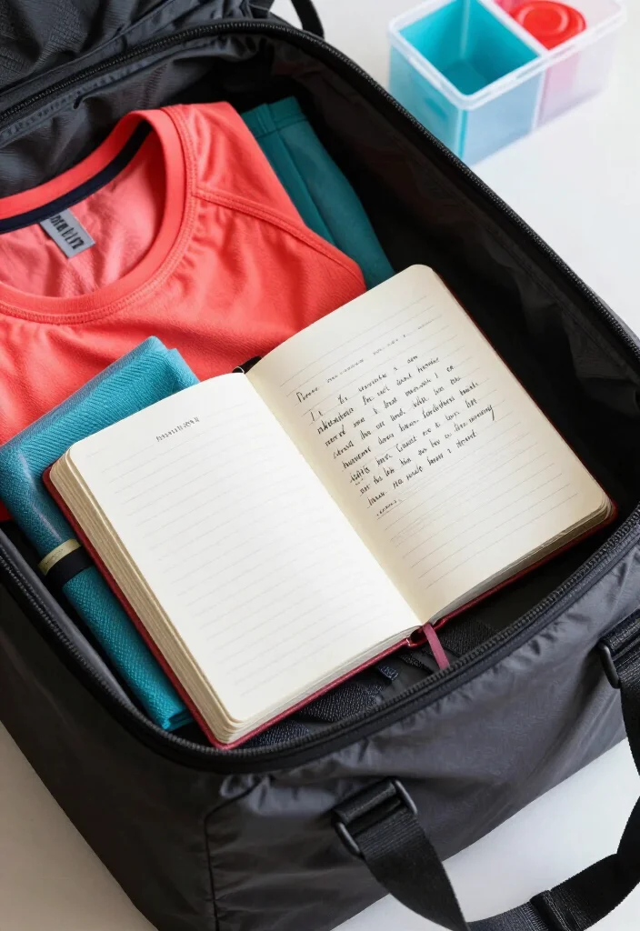 18 Gym Bag Organization Ideas to Keep All Your Essentials in Perfect Order - 11. Keep a Fitness Journal 1
