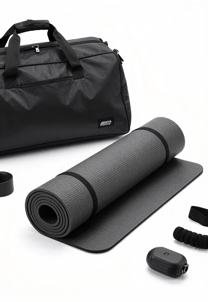 18 Gym Bag Organization Ideas to Keep All Your Essentials in Perfect Order - 13. Incorporate a Workout Mat 1