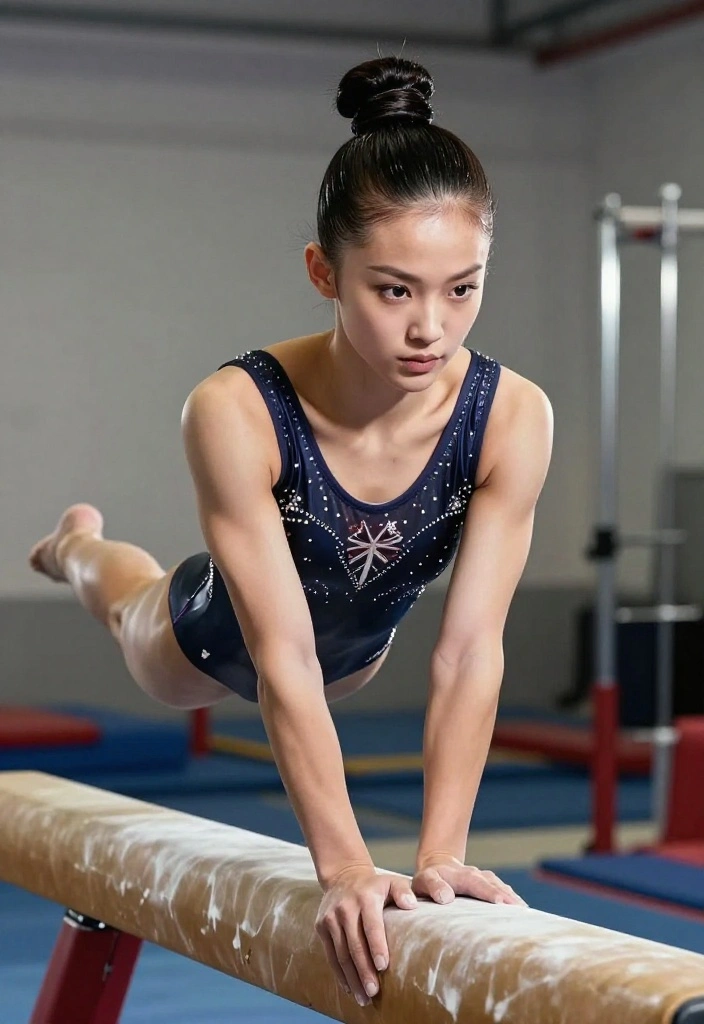 18 Gymnastics-Inspired Hairstyles That Work Perfectly for Intense Training Sessions - 1. Sleek High Bun 1
