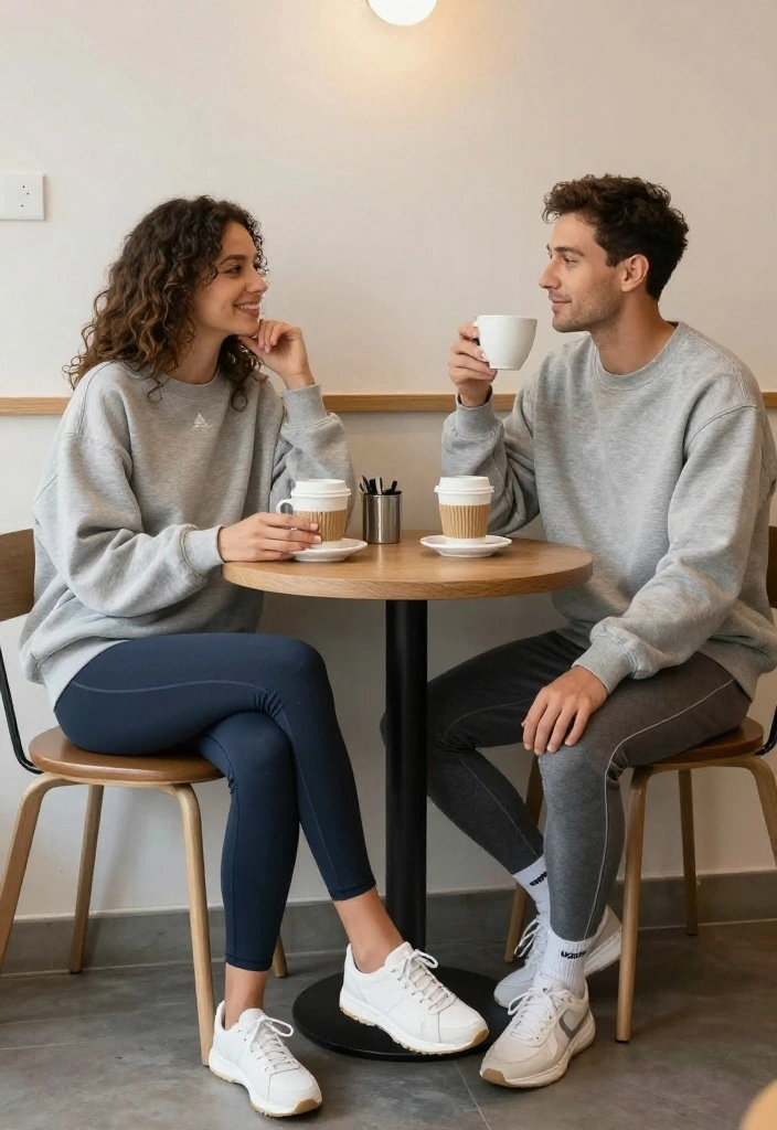 18 Matching Gym Outfit Sets for Couples Who Take Their Fitness Journey Seriously - 8. Cozy Athleisure 1