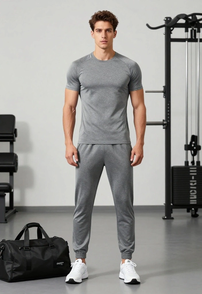 18 Men's Workout Outfit Sets That Make Getting Dressed for the Gym Effortless - 1. The Classic Grey Set 1