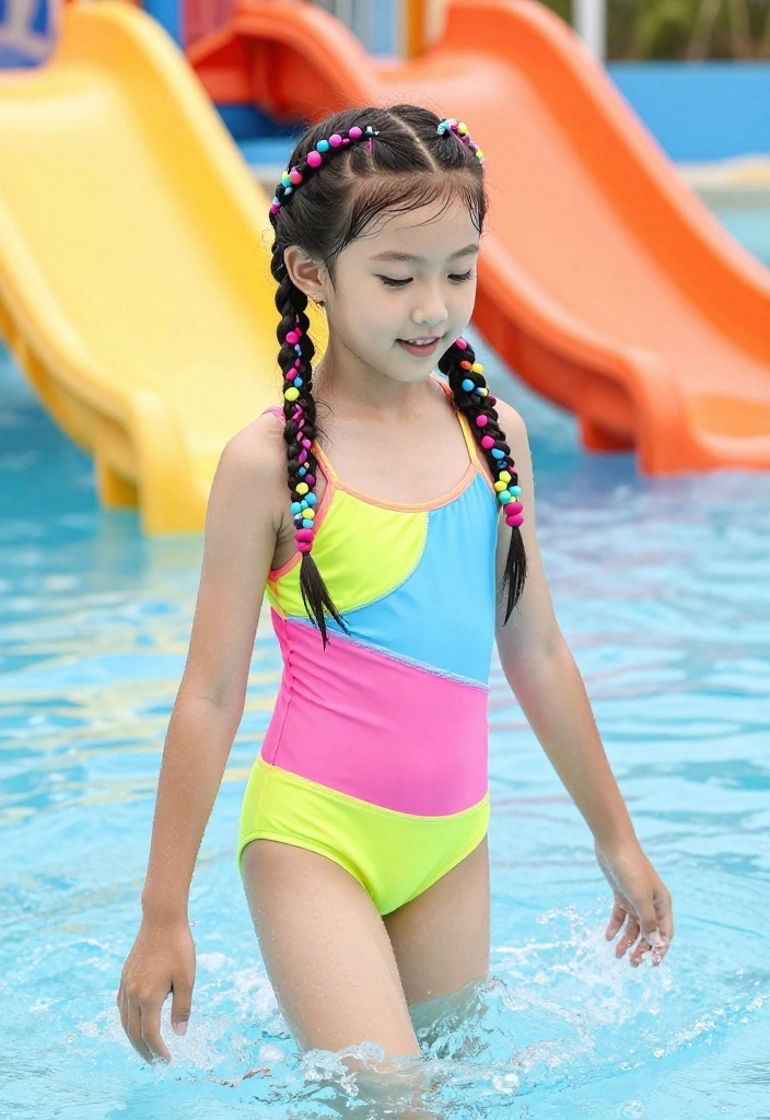 18 Practical Waterpark Hairstyles Your Tweens and Teens Will Love - 11. Side Braid with Beads 1