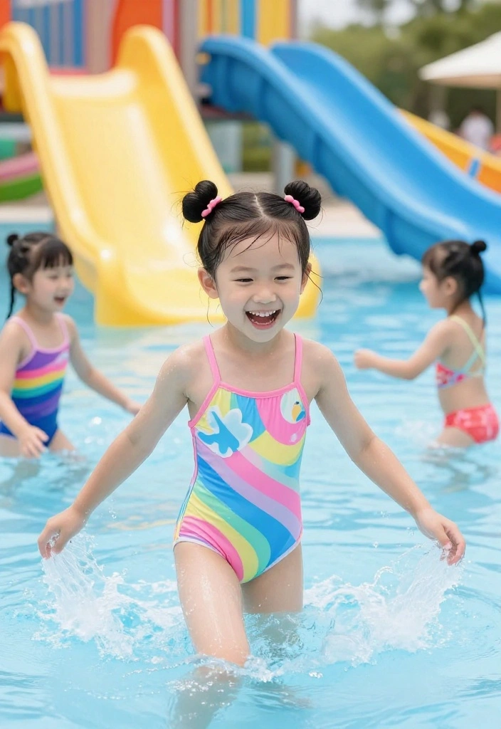 18 Practical Waterpark Hairstyles Your Tweens and Teens Will Love - 14. Flirty Space Buns 1