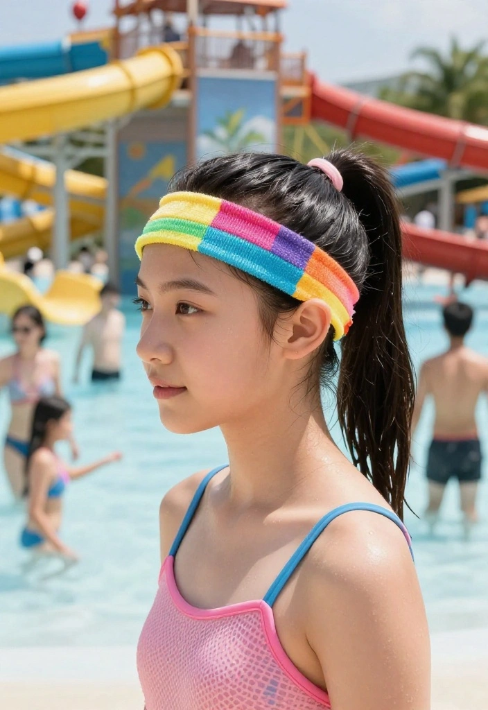 18 Practical Waterpark Hairstyles Your Tweens and Teens Will Love - 6. Water-Resistant Headbands 1