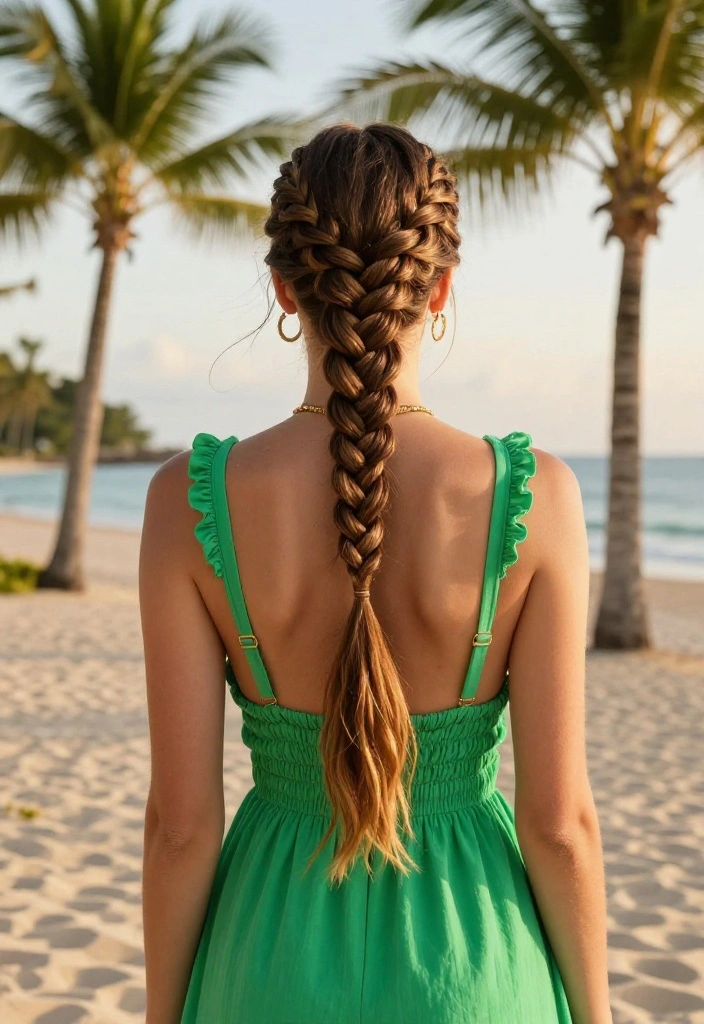 18 Protective Hot Weather Hairstyles to Try on Your Next Vacation - 10. Half-Up, Half-Down Braid 1