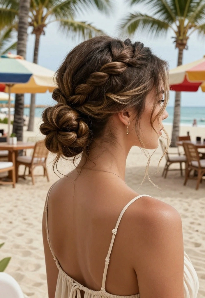 18 Protective Hot Weather Hairstyles to Try on Your Next Vacation - 3. Twisted Updo 1