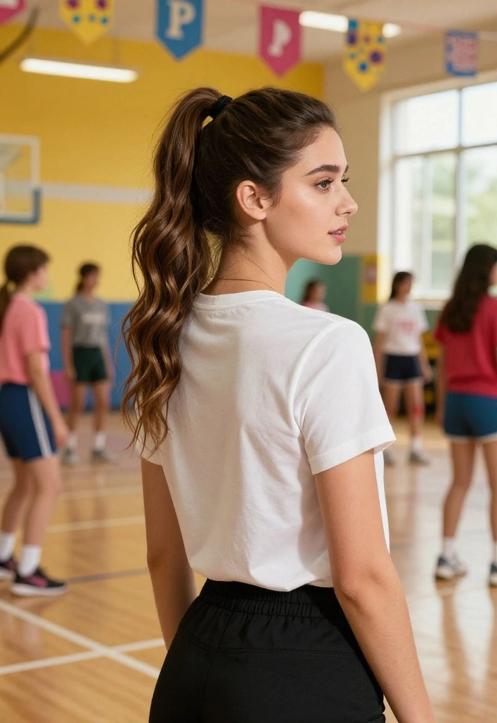18 Quick Back to School Hairstyles Perfect for Medium Hair - 13. Ponytail with a Twist 1