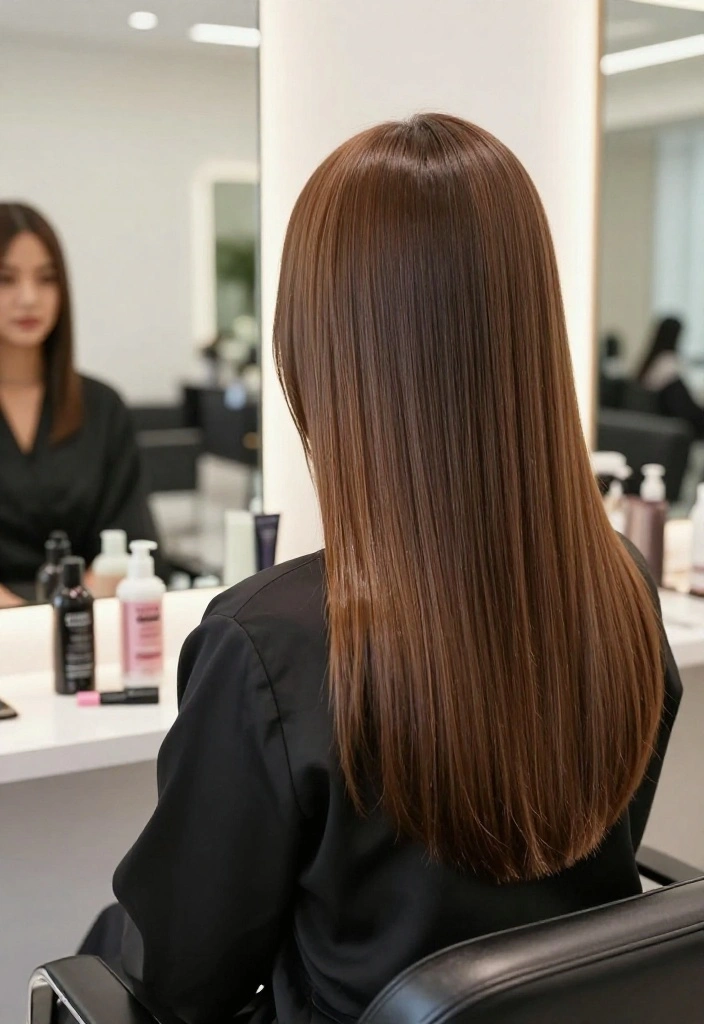 18 Quick Back to School Hairstyles Perfect for Medium Hair - 8. Sleek Straight Style 1
