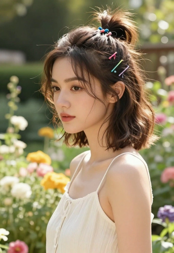 18 Quick Summer Updo Hairstyles for Medium Length Hair That Will Make You Look Fabulous! - 1. Effortless Messy Bun 1