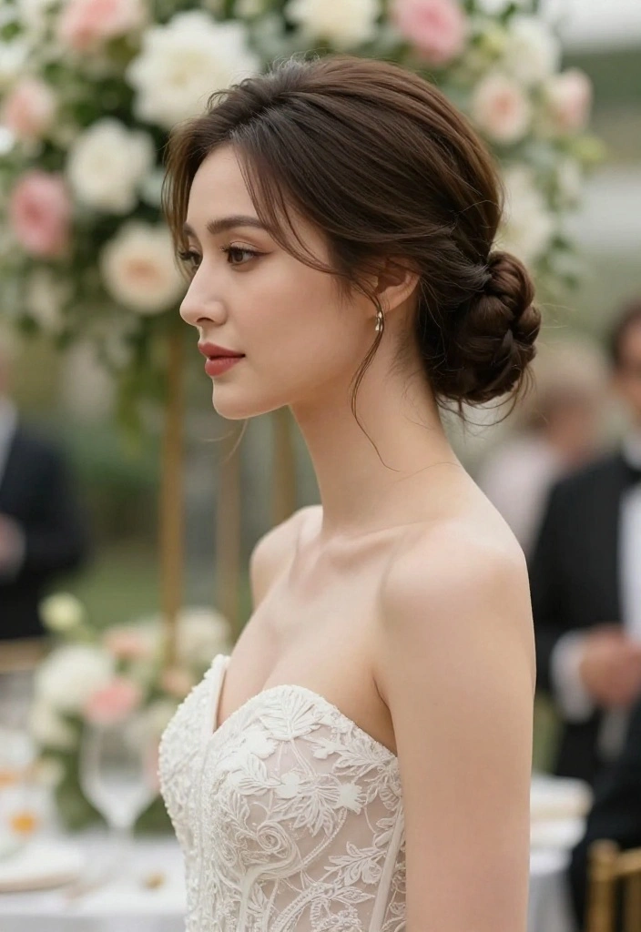 18 Quick Summer Updo Hairstyles for Medium Length Hair That Will Make You Look Fabulous! - 14. Elegant Low Bun 1
