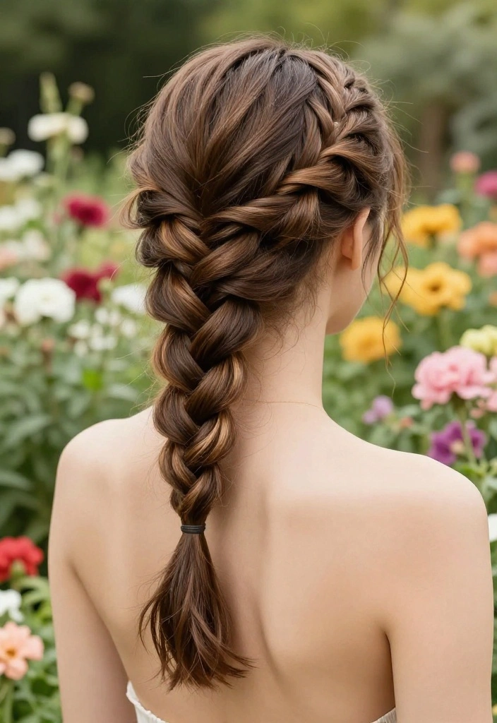 18 Quick Summer Updo Hairstyles for Medium Length Hair That Will Make You Look Fabulous! - 5. Fishtail Braid Bun 1