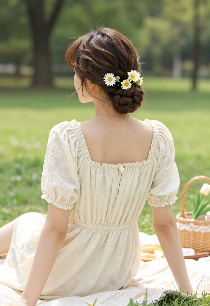 18 Quick Summer Updo Hairstyles for Medium Length Hair That Will Make You Look Fabulous! - 6. Side Chignon 1