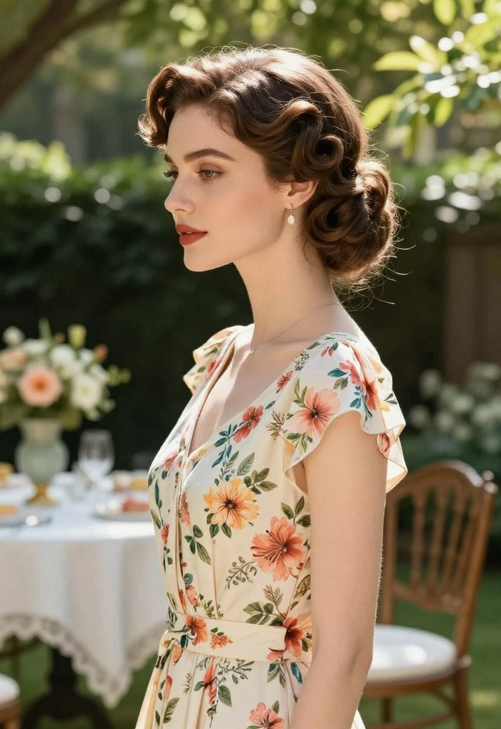 18 Quick Summer Updo Hairstyles for Medium Length Hair That Will Make You Look Fabulous! - 8. Vintage-Inspired Roll 1