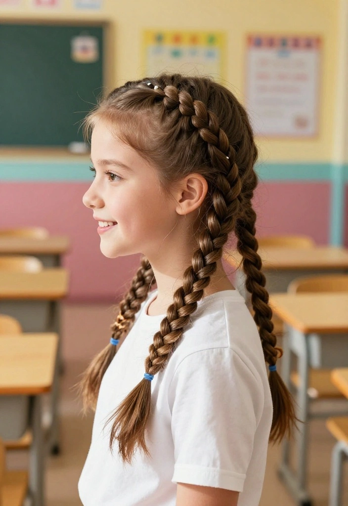 18 Simple Back to School Hairstyles That Will Actually Last All Day - 14. Braid-Back Headband 1