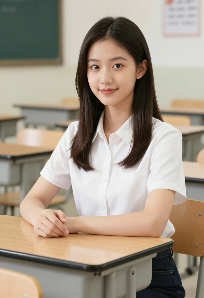 18 Simple Back to School Hairstyles That Will Actually Last All Day - 15. Sleek Middle Part 1