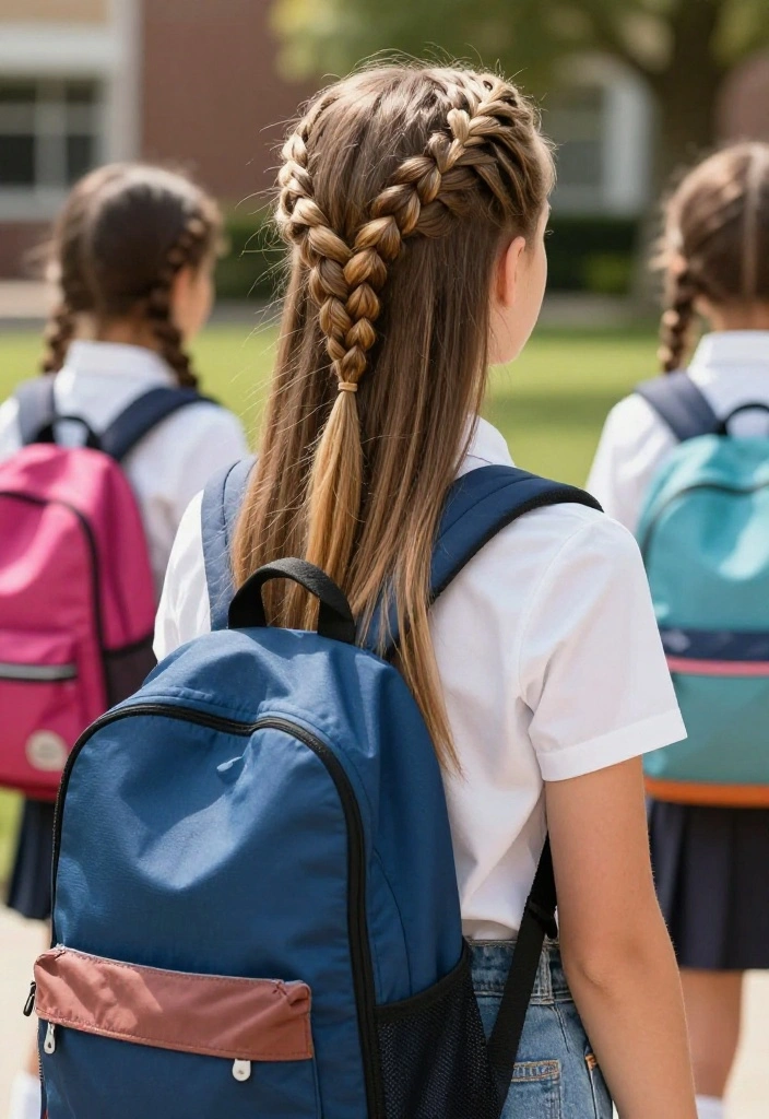 18 Simple Back to School Hairstyles That Will Actually Last All Day - 4. Classic French Braid 1