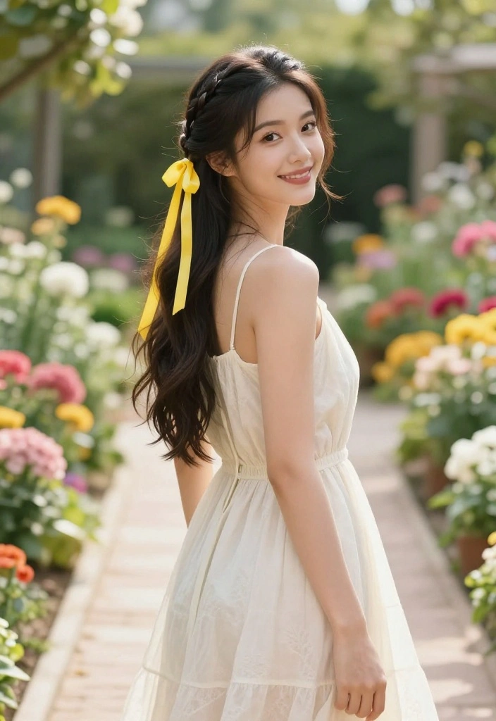 18 Simple Half-Up Hairstyles with Ribbon Ties for a Soft Look - 11. Half-Up Dutch Braid 1