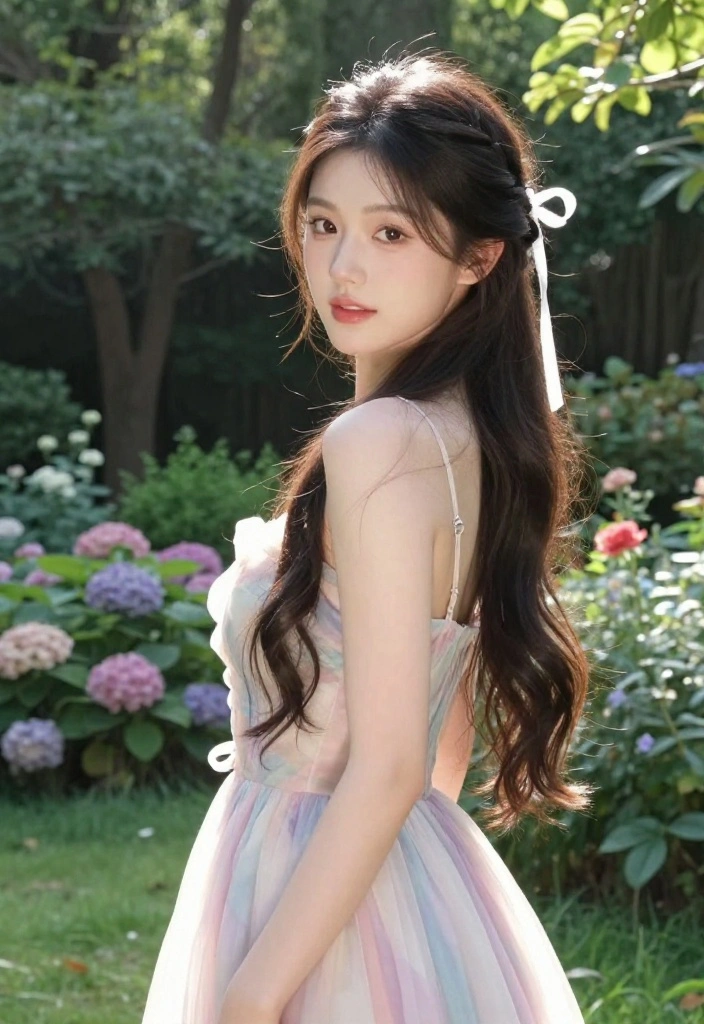 18 Simple Half-Up Hairstyles with Ribbon Ties for a Soft Look - 9. Half-Up Twisted Crown 1