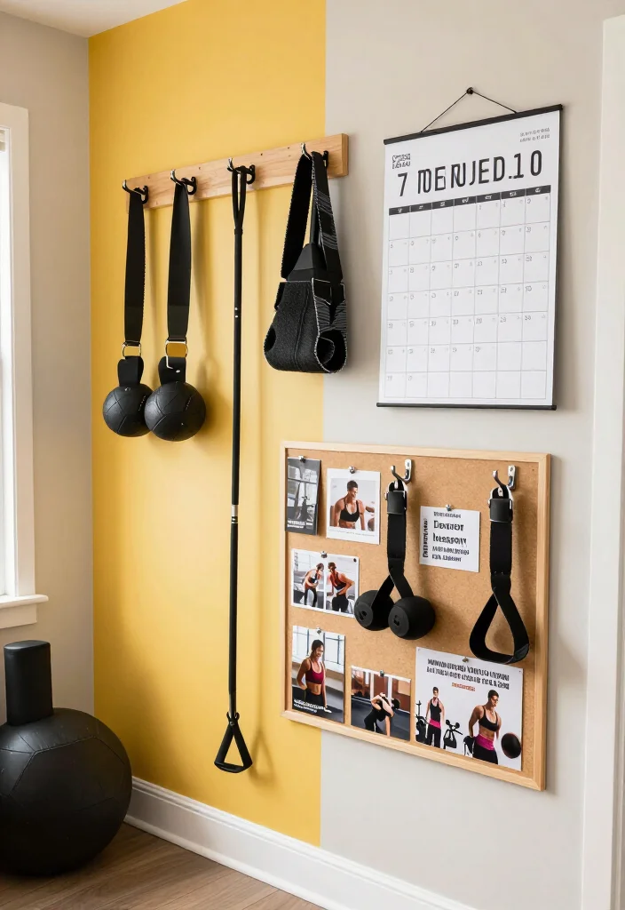 18 Small Home Gym Ideas That Fit in Apartments, Spare Rooms, and Tight Corners - 14. Dedicated Workout Wall 1