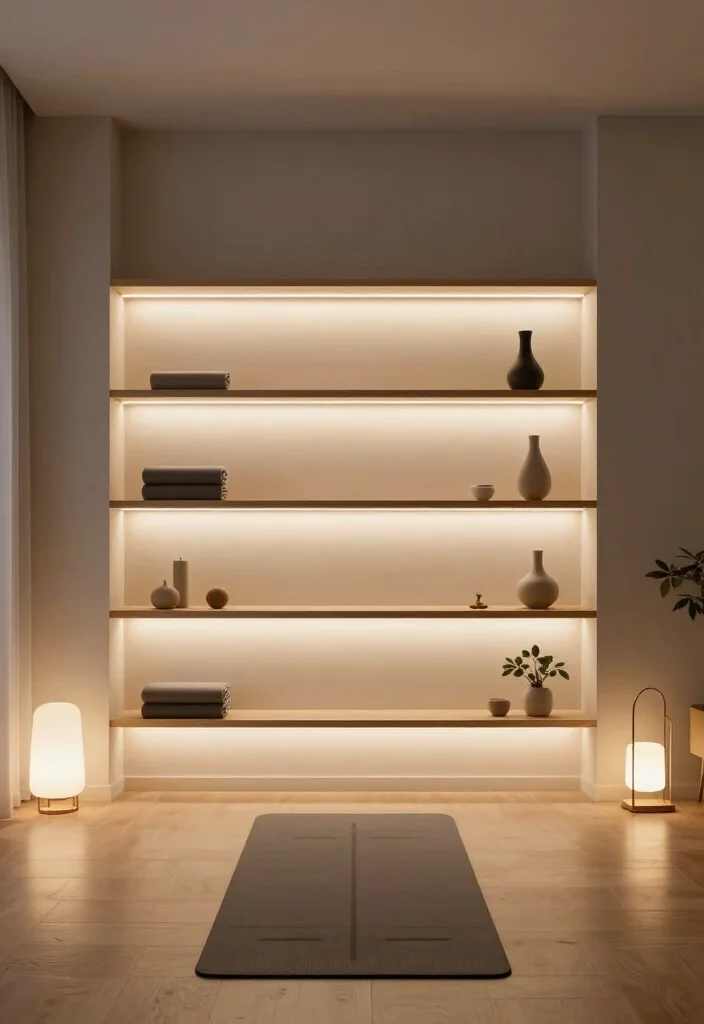 18 Small Home Gym Ideas That Fit in Apartments, Spare Rooms, and Tight Corners - 8. Smart Lighting Solutions 1
