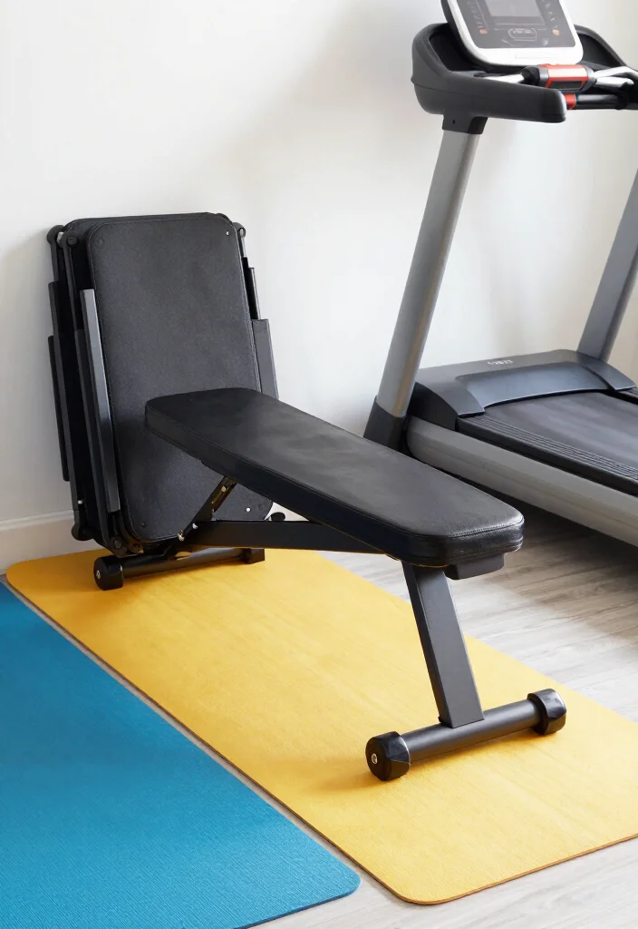 18 Small Home Gym Ideas That Fit in Apartments, Spare Rooms, and Tight Corners - 9. Foldable Exercise Equipment 1