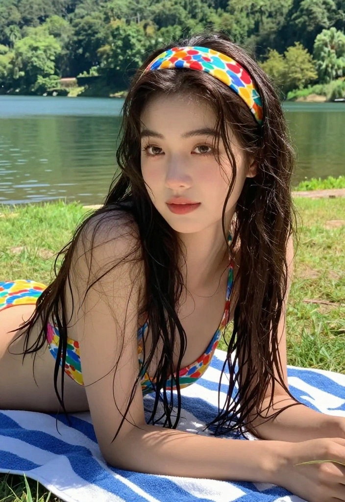 18 Sun-Kissed Lake Hairstyles That Look Amazing on Wet Hair - 15. Loose Waves with a Headband 1