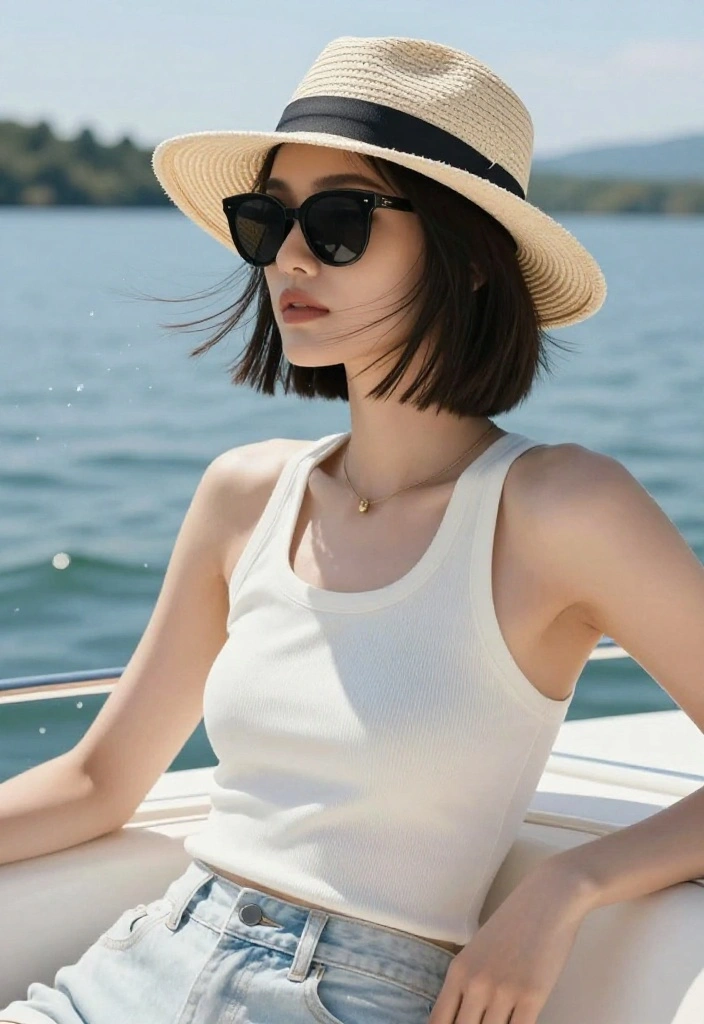 18 Wind-Resistant Lake Hairstyles for Riding on Speed Boats - 11. Sleek Bob 1